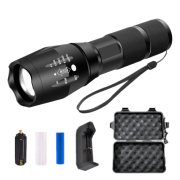 Japan Made G700 Zoom 1000 Lumens Rechargeable Flashlight - CE ROHS Certified