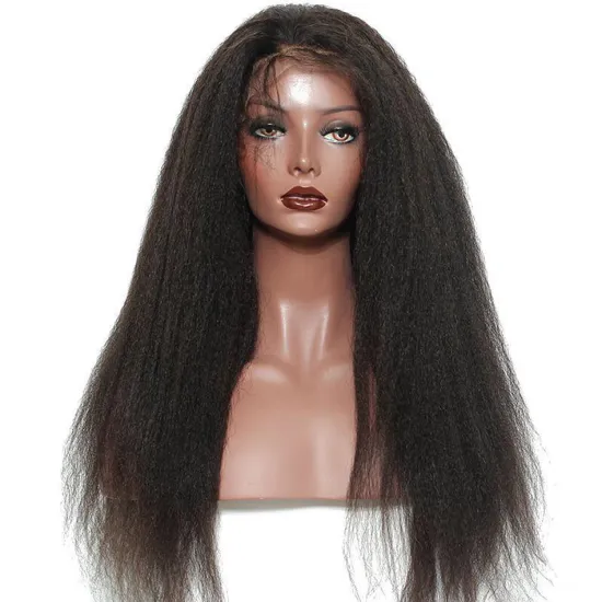 Glueless Hd Full Lace Front Wig Virgin Brazilian Kinky Straight Human Hair Extension Cheap Transparent Swiss Lace Frontal Wig