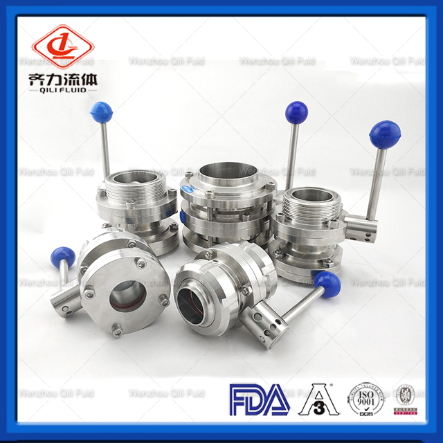 Sanitary Stainless Steel Butterfly Valve 173