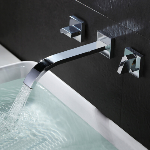 New brass wall-mounted hot cold lavatory basin faucet