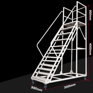 Escalera de plataforma móvil Diecisiete pasos escalera