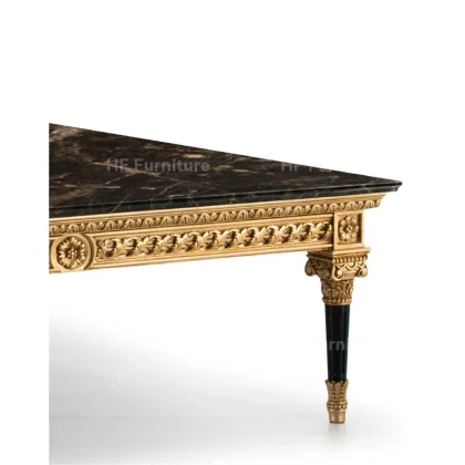 Royal Style Hand Made Marble Square Coffee Table - Luxury Home Decor Furniture