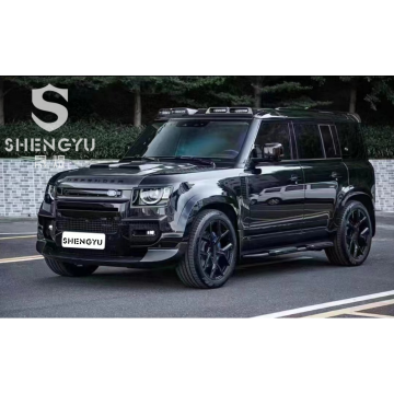 Land Rover Defender 110 Car Accessories: Roof Light, Rear Spoiler, Tire Cover, Side Pedals