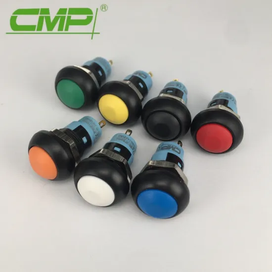 Plastic Latching 12mm Illuminated Push Button Switch