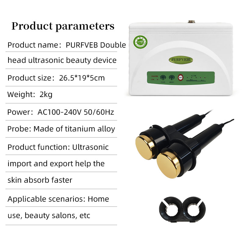 Double head ultrasonic beauty device
