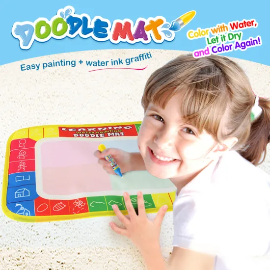 5 Types Doodle Water Drawing Mat with Magic Painting Pen Non-toxic Water Painting Mat Early Education Drawing Toy for Children