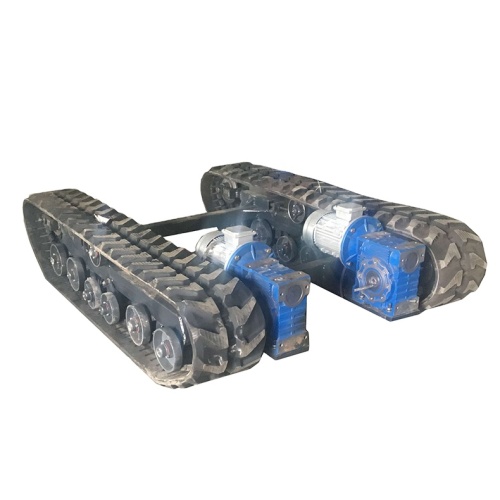 Small chassis undercarriag snow plowing robot machinery parts-rubber track chassis for sale