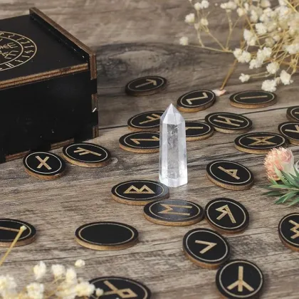 Wooden Rune Set for Alchemical Meditation and Home Decor