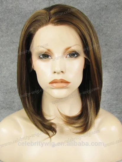 Wholesale 2015 New Style Beauty Stock glueless silk top Lace Front Wig