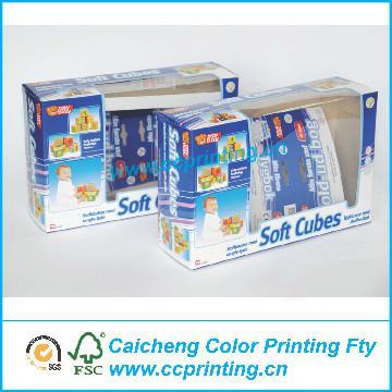 Paper packaging box with clear window