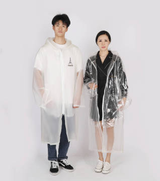 Scrub All season translucent adult outdoor hiking Waterproof color customized single person TPU raincoat