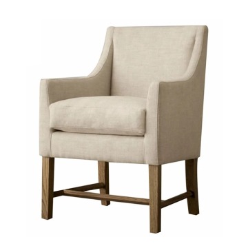 Upholstered Oak Wood Arm Chair for Dining Room