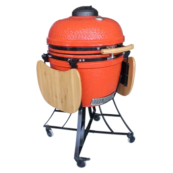 Kanado 24-Inch Outdoor Kitchen Grill: Kamado Joe Smoker BBQ with Gas/Charcoal Options for Pizza