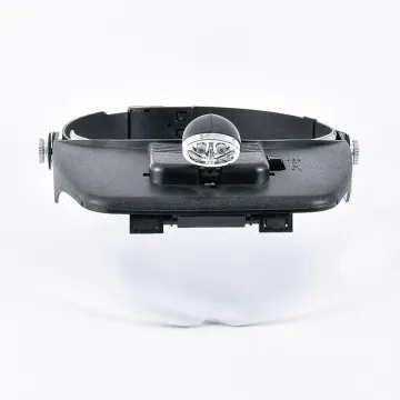 Hands-Free Plastic Magnifying Helmet: LED Head-Mounted Magnifier