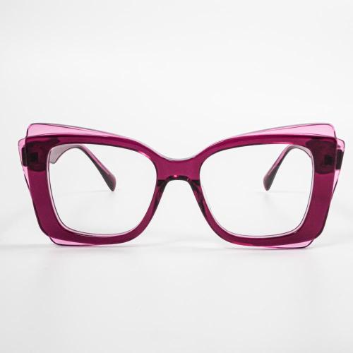 Framas de gafas de ojos de gato transparentes bastante de gran tamaño