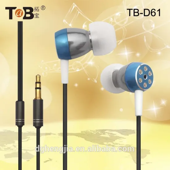 2016 Fshion shining aluminium funny earphone for mobile accessories