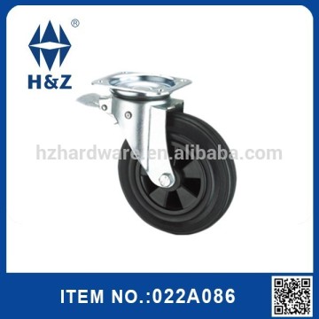 Rubber steel european industrial caster