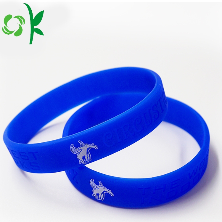 Fashion Gradients Printed Logo Epoxy Silicone Bracelet