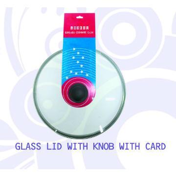 glass lid with card and knob assembled