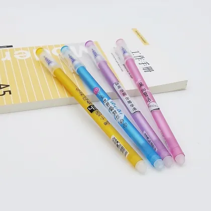 Erasable Gel Pen with Custom Logo - 0.5mm Refillable Plastic Erasable Pen