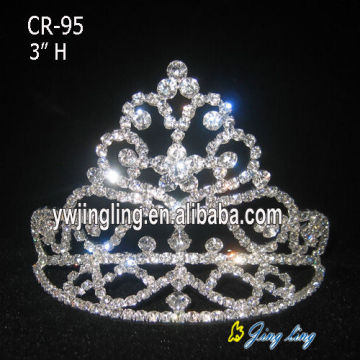 Tiaras de diamantes de imitación pelo accesorios corona