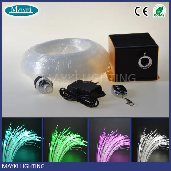 PMMA fiber optic end light cable and 12W rgbw LED light engine