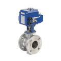 Electric Actuator Flow Control Ball Valve Motorized Valve