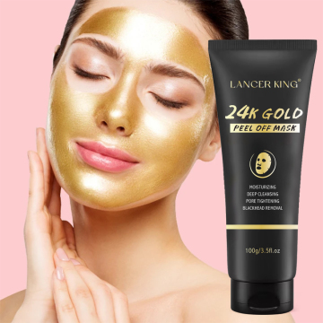 Private Label 24k Gold Peel off Mask - Wholesale 100g Deep Cleansing Moisturizing Pore Tightening Skin Care