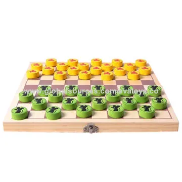 2014 New Kids Wooden Popular Smart Game Checkers Set