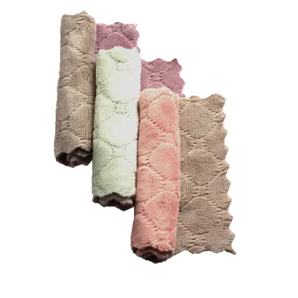 Not stick Oil Coral Fleece Clean Cloth
