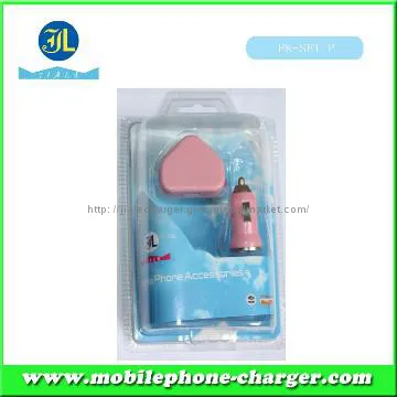 Good quality UK wall charger and Mini colorful car charger pack
