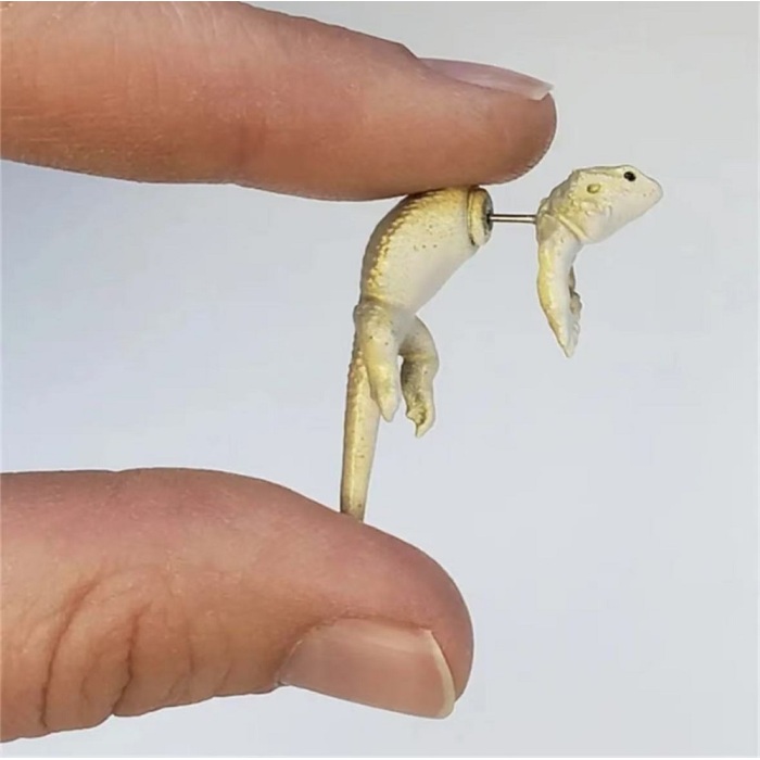 Brincos engraçados de resina inspirada na resina