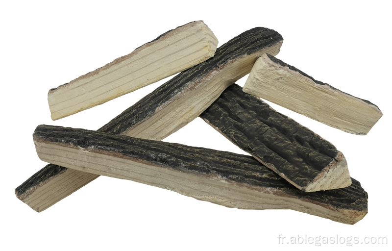 Journaux de cheminée en bois de fibre en céramique