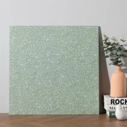 Colorful Quartz Stone 600x600 Matte Finish Terrazzo Tiles