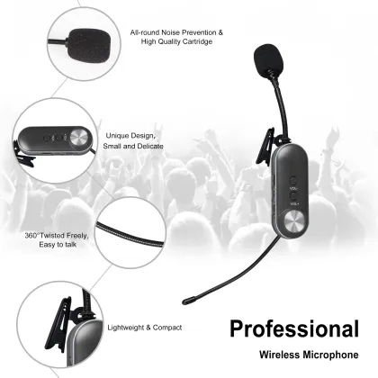 Lapel Microphone: Professional Wireless UHF Lavaliere Lightweight Microphone