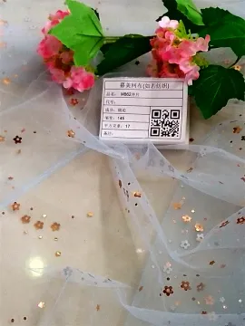 mesh metallic for girl dress