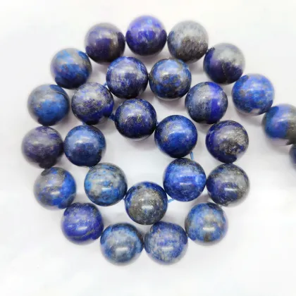 Wholesale Natural Lapis Lazuli Beads: 3/4/6/8/10/12/14MM Round Gemstone Crystals for Jewelry Making & Energy Healing