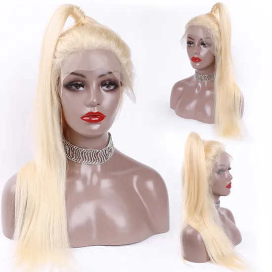Glueless #613 Russian Blonde Lace Front Human Hair Wigs Straight Lace Frontal Wig Pre Plucked Honey Blonde Remy Lace Wigs