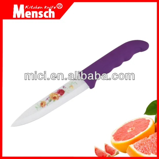 Top-Quality 5 inch kitchen ceramic knife chef knives set with flower printed