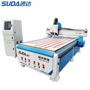 SUDA 3000W Water-Cooled Spindle CNC Router Machine CCD-1325 with Oscillating Knife