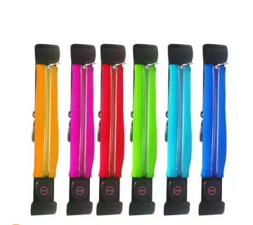 Unisex Waterproof Reflective Running Belt with Rechargeable LED and Colorful Zipper: Perfect Outdoor Travel, Hiking, and Running Accessory
