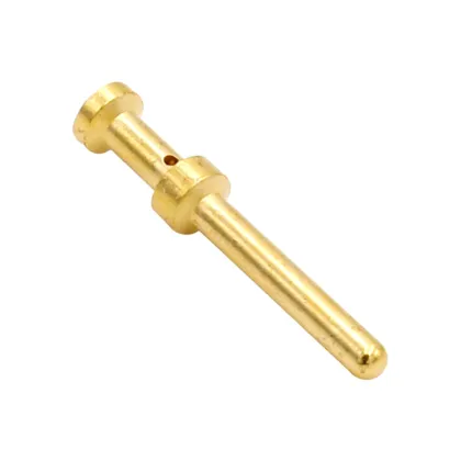 China Custom Electrical Plug Brass Pin Solid Brass Connector Crimp Contacts