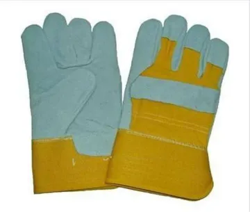 cow split leather gloves