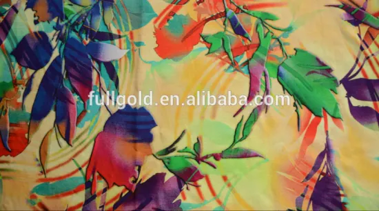 China wholesale 3D picture Digital printed Rayon fabric beautiful flowers