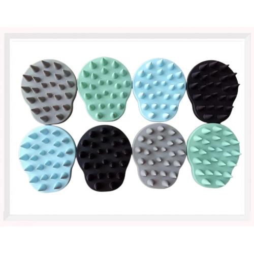 Soft silicone massage shampoo brush