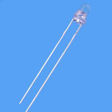 3mm White LED with Water Clear Lens, 30°, Super Bright, RoHS Compliant