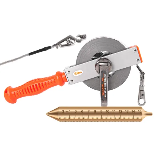 Oil Tank Sounding Tape - 560g Brass Weight, Metric and Inch