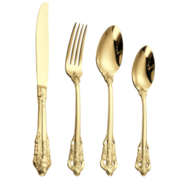 Stainless Steel Luxury Tableware Set for Weddings and Events