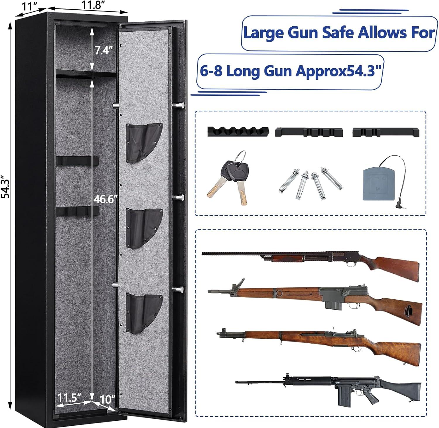 Digital Gun Safe With Shelf and Pistol Pouch