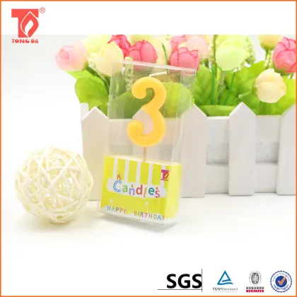 China good quality toothpick orange number candles